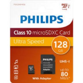Tarjeta micro SD 128 GB Philips Micro SDXC Ultra Speed Canon digital de 0,29  incluido